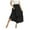 Black, variant on Women's Polka Dot Hollow Out Long Skirt Lace Stitching Pleated Loose High Waist Dress