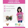 thumbnail image 3 of Monster Jam Toddler Girls' 2-Piece Short Sleeve T-Shirts Pink Heather Gray, 3 of 5