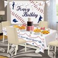 thumbnail image 5 of Baseball Party Supplies - Baseball Tableware Kit Including Plates, Cups, Napkins, Spoons, Tablecloth, Banner, Sports Party Pack for Kids, Baseball Fans Birthday Decor, 5 of 7