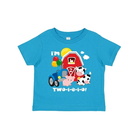 

Inktastic TWO-I-E-I-O 2nd Birthday Gift Toddler Boy or Toddler Girl T-Shirt