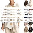 thumbnail image 3 of Women's Oversized Collared Knit Sweater with Large Metal Buttons Pullover Top Ribbed Knit Long Sleeve Lounge Wear Polo Shirt Business Cardigan Sweaters Casual Fall Winter Fashion Outerwear Wine, 3 of 6