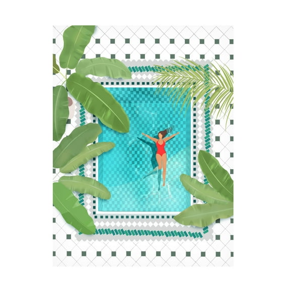 Trademark Fine Art Petra Lizde  Riad Pool Canvas Wall Art