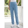thumbnail image 3 of Woman Within Plus Size Straight Leg Elastic Waist Stretch Fineline Denim Jean (Petite & Tall Available), 3 of 6