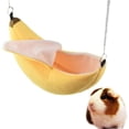 thumbnail image 1 of Banana Hamster Bed House Hamaca Animal pequeño Warm Bed House Jaula Nido Hamster Accesorios para Sugar Glider Hamster Small Bird Pet (Banana), 1 of 4
