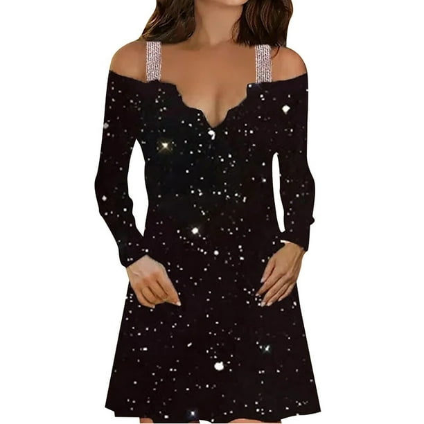 Vestido largo informal de manga larga con estampado estampado para mujer Fridja NMB1204
