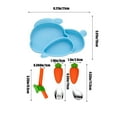 thumbnail image 3 of Juego de platos de cena divididos de silicona | Bandeja de comida antideslizante | Apto para microondas y lavavajillas | Vajilla multifuncional con compartimentos blandos | Juego de 4 piezas, 3 of 6