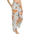 thumbnail image 2 of Haiem Retro Floral Butterfly Women's Pajama Pants Ultra Lightweight Pjs Bottoms Sleepwear Bottom Pants With Pocket Drawstring-Small, 2 of 9