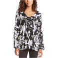 thumbnail image 2 of Karen Kane Blusa de manga globo para mujer, negro, XS Karen Kane Pull-over, 2 of 2