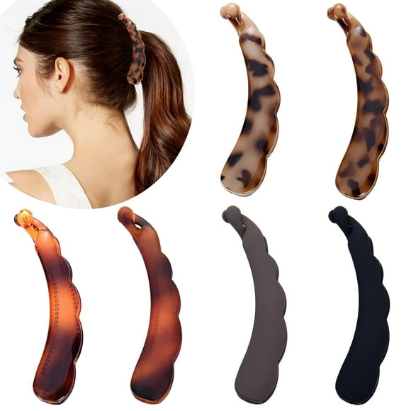6 Pieces Banana Hair Clips For Women Cute Banana Clip For Thin Fine Thick Hair Non Slip Banana Claw Clips
