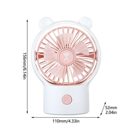 

Midsumdr Hand Held Fan 6 Inches Cute Animal Desktop Fan USB Charging Strong Wind Handheld Desktop Dual Purpose Fan Mini Fan for Outdoor Travel Beach Camping
