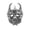 Silver, variant on Skull Mask with Horns Halloween Cosplay – Full Face Blood Splatter Lich King Mask for Party Carnival Costume (Yellow)