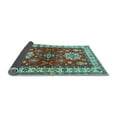 thumbnail image 2 of Ahgly Company Indoor Round Geometric Light Blue Traditional Area Rugs, 6' Round, 2 of 4