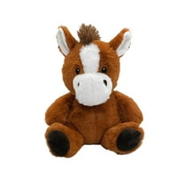 Anico 10" Plush Brown Horse with Embroidered Eyes