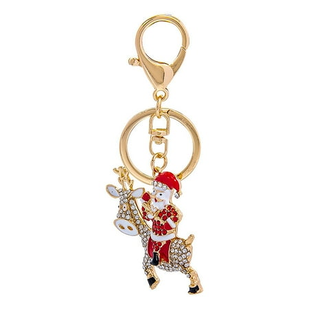 

Veki Creative Rhinestone Keyring Pendant Diamond‑Studded Cartoon Metal Keyring Cute Bag Charm Key Suitable For Ladies And Girls Gifts Fir Garland for Mantle
