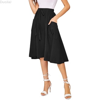 Modern Women Long Emerald Green Pleated Taffeta Skirt with One