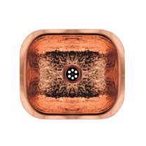 Whitehaus Rectangular Undermount Entertainment/Prep Sink with a Hammered Texture Surface