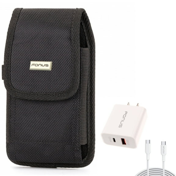 Case Belt Clip w 36W PD Home Charger for Samsung Galaxy S20 Ultra - Swivel Holster Rugged, Fast Type-C 6ft Long Cable USB-C