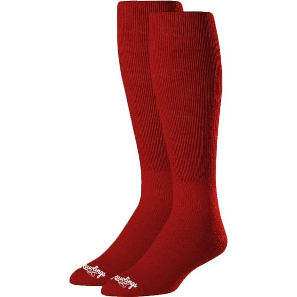 Rawlings Chaussettes de Baseball (2 Paires), Rouge Écarlate, Petit