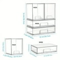 thumbnail image 4 of Stackable Plastic Storage Drawers 2/3/4 Pack - Multi-Compartment Desk Organizer Bins for Office, Pens, Notebooks & Stationery, 4 of 13