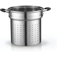 thumbnail image 4 of 4-Piece Stainless Steel Pasta Cooker Steamer Multipots, 12 Quart, Silver, 4 of 8