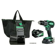 Factory-Reconditioned Metabo HPT DV18DBFL2TM 18V Brushless Lithium-Ion 1/2 in. Cordless Hammer Drill Kit (3 Ah/5 Ah) (Refurbished)