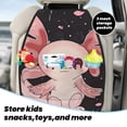 thumbnail image 5 of Naloa Cute Axolotl Sakura Blossoms 2Pcs Anti-Kick Back Seat Cover Kick Mat, Car Seat Protector with 3 Storage Pockets, 5 of 8