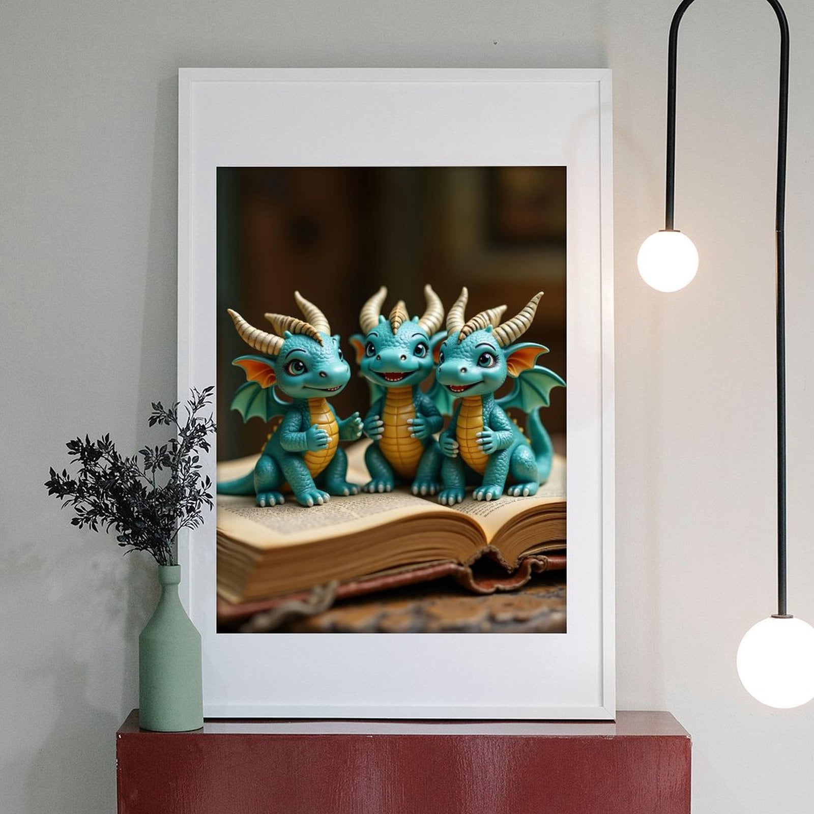 Diamond Art Kit for Adults, Miniature Blue Dragons Scene Diamond Painting for Adults Beginners, DIY Diamond Art Painting Kits, 5D Diamond Painting Crafts for Home Decor 12x16 Frameless