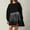 Black, variant on Free Shipping Sweatshirt Dresses For Women 2024 Tie Dye/Plaid/Striped Pleated Hem Pullover Tops Long Sleeve Crewneck Gradient Sweatshirt Dress