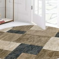 thumbnail image 7 of Superior Modern Geometric Fire Retardant and Anti-Static Indoor Area Rug, 5' Round, Beige-Blue, 7 of 7