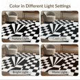 thumbnail image 7 of ODIKA 2'x3' Washable Samll Area Rug Black White Geometric Illusion Design Accent Contemporary Visual Puzzle, Bold Contrast for Entryway, Kitchen, Laundry Room, Non-Slip, Low Pile, 7 of 7