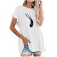 thumbnail image 1 of Blusa de manga corta con estampado de cuello redondo de algodón y cáñamo para mujer OAVQHLG3B Store  lin121212, 1 of 5
