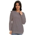 thumbnail image 3 of Women's Long Sleeve Knitted Crew Neck T-shirt, 3 of 6
