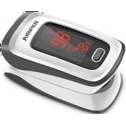 Jumper Fingertip Pulse Oximeter Heart Rate Health Monitor Blood Oxygen Meter with Lanyard & Batteries