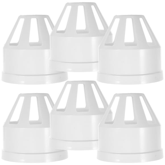 6pcs Drain Pipe Cover Smoke Tube Hood Sump Pump Pipe Air Vent Cover Plumbing Protection Sump Pump Discharge Freeze