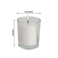 thumbnail image 3 of Efavormart 12 Pack | White Votive Candle and Clear Glass Votive Holder Candle Set, 3 of 10