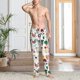 thumbnail image 2 of Fotbe Alpaca Flower Pantalones de Pijama para Hombre, Pantalones de Dormir, Pantalones de Casa con Cintura Ajustable y Bolsillos-Small, 2 of 6