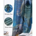 thumbnail image 3 of Blue Seal Coastal Kitchen Curtains Nautical Summer Beach Ocean Cafe Short Curtains for Bathroom Blackout Window Curtain Grommet Small Window Treatment Tier Drapes for Bedroom Living Room 52"x45"x2, 3 of 9
