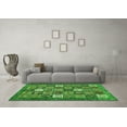 thumbnail image 3 of Ahgly Company Indoor Rectangle Abstract Green Modern Area Rugs, 6' x 9', 3 of 4