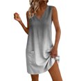thumbnail image 2 of QUNYINEY Gradient Sundresses for Women Mini A Line Sleeveless Summer Tank Dress V-Neck with Pockets Loose Fit Vacation Dresses, 2 of 7