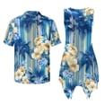 thumbnail image 5 of Psesaysky Blue Hawaii Palm Hibiscus Dress for Womens with Matching Mens Shirts,Sleeveless Tank Summer Sundress with Pockets Beach Vacation Shirts for Couples Hawaiian Outfits-S, 5 of 7