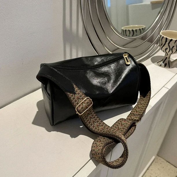 Bolso de hombro clásico para mujer, bandolera con correa ancha a la moda, bolso de mensajero con almohada Retro, bolso de mano para mujer, bolsos de mano