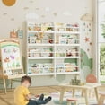 thumbnail image 5 of Kids Bookshelf, Wall Mount 4-Tier Book Shelf Organizer for Toys and Books, Toy Storage Bookshelf in Bedroom, Living Room and Nursery, White, 5 of 9