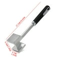 thumbnail image 2 of Dianli Stainless Steel Meat Tenderizer Double-Sided Hammer Kitchen Tool for Steak Beef Chicken Aluminum Alloy Rib Breaker Comfortable Handle Durable Easy Clean 27.1x6.3cm Gift, 2 of 2