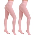thumbnail image 4 of 2 Pairs Women's Solid Color Tights 80D, Soft Opaque Microfiber Tights, 4 of 4