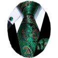 thumbnail image 1 of Paisley Tie Fashion Set Hanky Gemelos Corbatas para hombres Seda tejida, 1 of 4