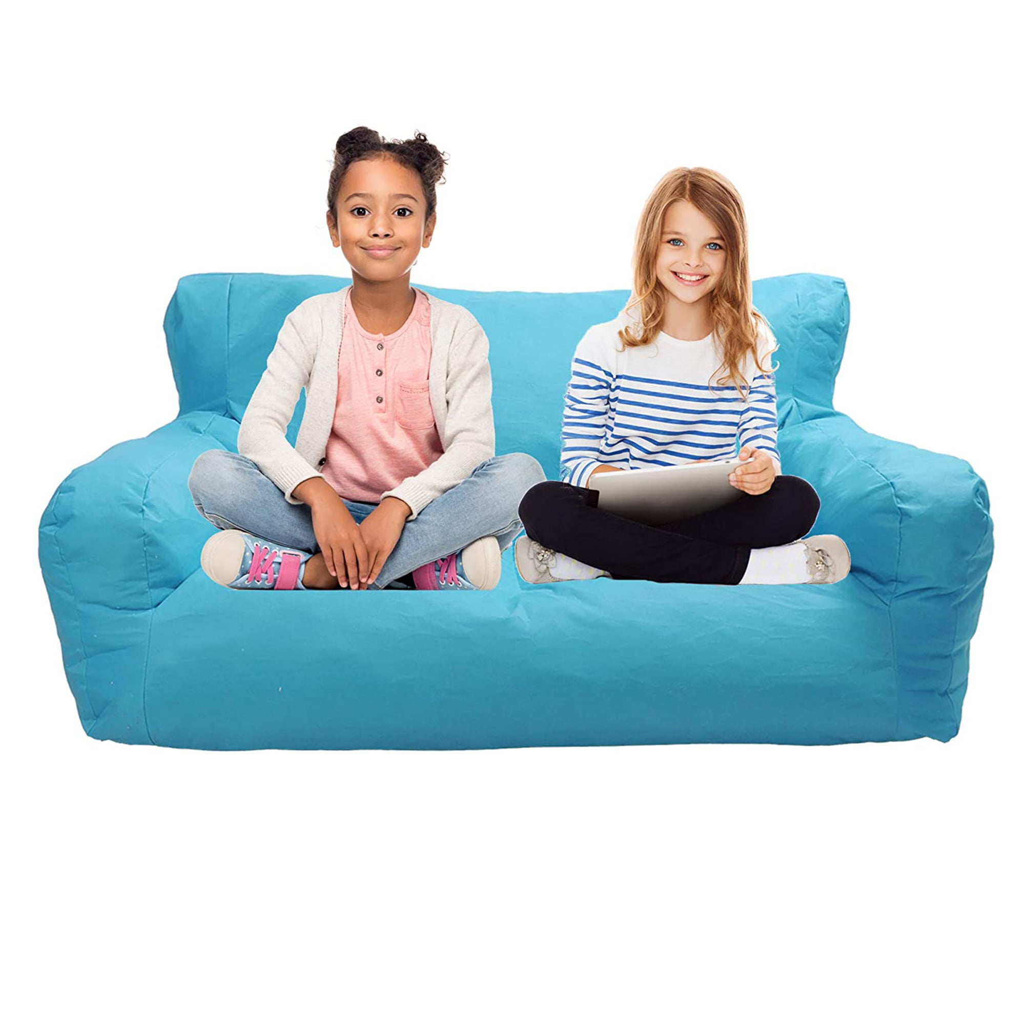 LONABR Bean Bag Chair Lounger Sofa Seat Self-Inflated Sponge Filling Kids  Adults