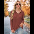 thumbnail image 4 of Suéteres de Mujer, Sudaderas con Capucha de Larga de Otoño, Sudaderas para Mujer, Ropa Informal Holgada de Moda Marrón L, 4 of 7