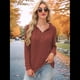 thumbnail image 4 of Suéteres de Mujer, Sudaderas con Capucha de Larga de Otoño, Sudaderas para Mujer, Ropa Informal Holgada de Moda Marrón L, 4 of 7