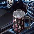 thumbnail image 2 of Double Wall 40oz Tumbler Gift - Festive Stainless Steel w/Reindeer Pattern, Leakproof w/Handle & Straw, 2 of 2
