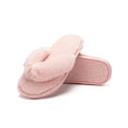 thumbnail image 5 of FALEXO Women's Comfy Fuzzy Fur Slippers Flip Flop Open Toe Cozy House Memory Foam Sandals Slides Soft Flat Anti-Slip Indoor Outdoor Slip on, 5 of 6